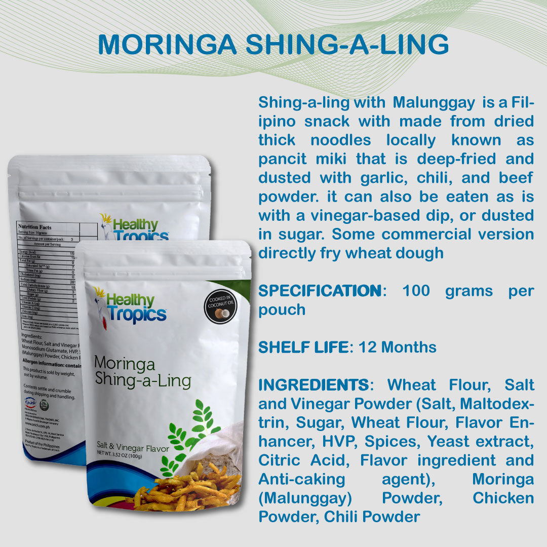Healthy Tropics Moringa Shing-a-Ling Salt and Vinegar Flavor 100grams
